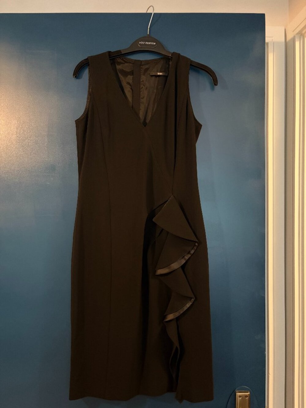 Boss by Hugo Boss V-Neck Black Sheath Dress Sz 6